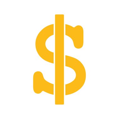 sarı dolar sembolü, vektör grafikleri