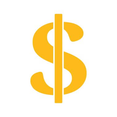 sarı dolar sembolü, vektör grafikleri