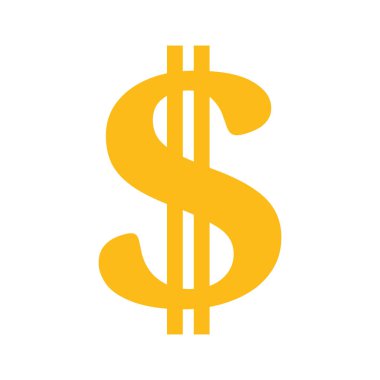 sarı dolar sembolü, vektör grafikleri
