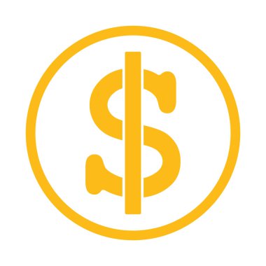 sarı dolar sembolü, vektör grafikleri