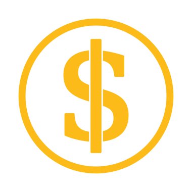 sarı dolar sembolü, vektör grafikleri