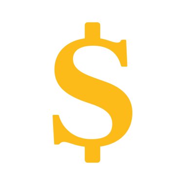 sarı dolar sembolü, vektör grafikleri