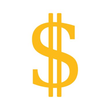 sarı dolar sembolü, vektör grafikleri