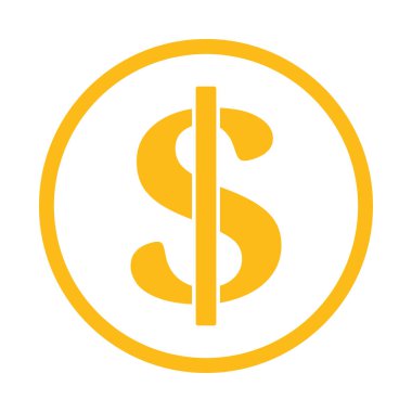 sarı dolar sembolü, vektör grafikleri