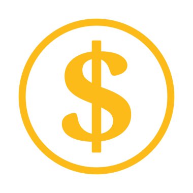 sarı dolar sembolü, vektör grafikleri