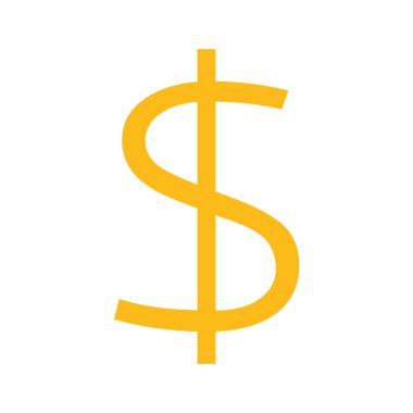 sarı dolar sembolü, vektör grafikleri