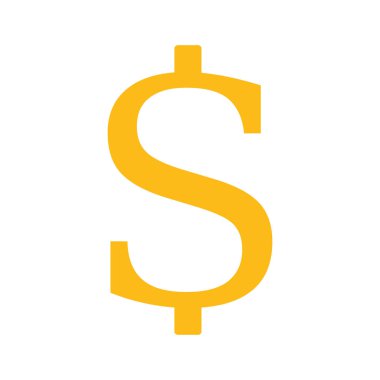 sarı dolar sembolü, vektör grafikleri
