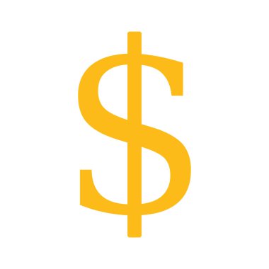 sarı dolar sembolü, vektör grafikleri