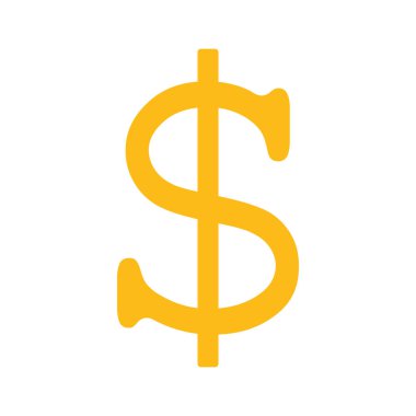 sarı dolar sembolü, vektör grafikleri