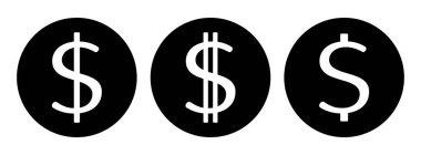 Dolar simgesi seti, vektör grafikleri