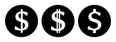 Dolar simgesi seti, vektör grafikleri