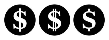 Dolar simgesi seti, vektör grafikleri