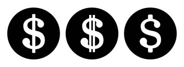 Dolar simgesi seti, vektör grafikleri