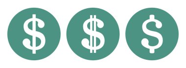 Dolar simgesi seti, vektör grafikleri