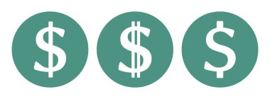 Dolar simgesi seti, vektör grafikleri