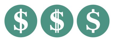 Dolar simgesi seti, vektör grafikleri