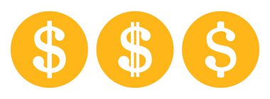 Dolar simgesi seti, vektör grafikleri