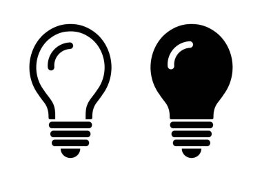 Beyaz arkaplan üzerinde ampul simgesi