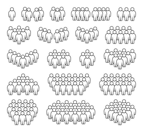 İnsan simgesi seti. Kalabalık simgesi.