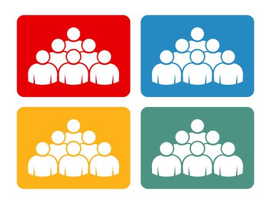 İnsan simgesi seti. Kalabalık simgesi.