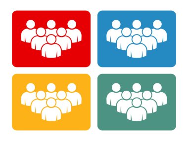 İnsan simgesi seti. Kalabalık simgesi.