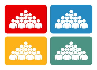 İnsan simgesi seti. Kalabalık simgesi.