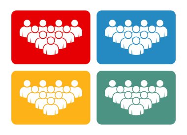 İnsan simgesi seti. Kalabalık simgesi.