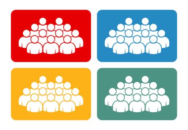 İnsan simgesi seti. Kalabalık simgesi.