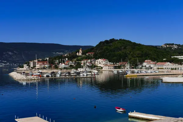 Beautiful View Small Adriatic Town Melinje Herceg Novi Montenegro Green — Stock Photo, Image