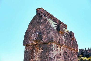 Lycia taş mezarları, kas antalya antik kasaba, hindi, lahit şeklinde mezar, sadece Lycia 'dan bilinen