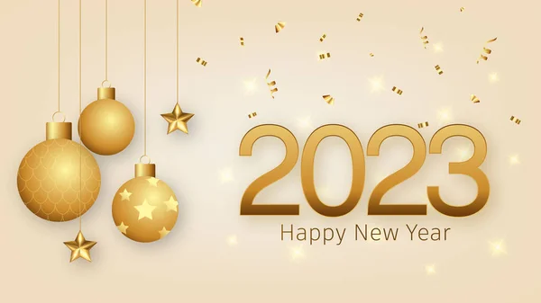 2023新年快乐社交媒体贴文或圣诞装饰品促销模板 — 图库矢量图片