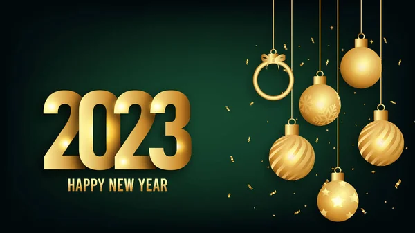 2023新年销售带有圣诞装饰的社交媒体或促销模板 — 图库矢量图片