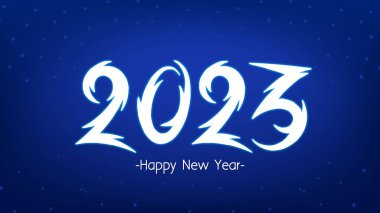 Happy new year 2023 text typography design