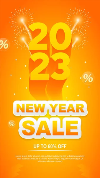 Yeni yıl indirimli satış teklifi tasarımı