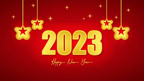 2023 Καλή Χρονιά Ευχετήρια Κάρτα Πολύχρωμο Φόντο — Διανυσματικό Αρχείο