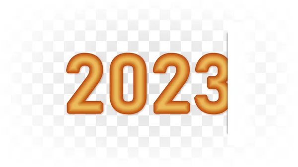 Ευτυχισμένο Νέο Έτος 2023 Σχέδιο Τυπογραφίας Κειμένων — Διανυσματικό Αρχείο