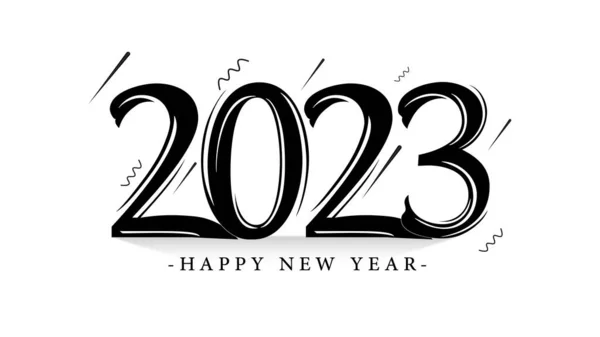 2023 Καλή Χρονιά Ευχετήρια Κάρτα Πολύχρωμο Φόντο — Διανυσματικό Αρχείο