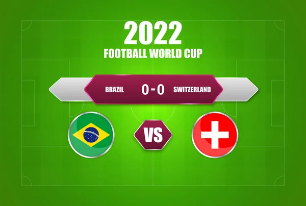 Brasilien Gegen Schweiz Spielbericht — Stockvektor