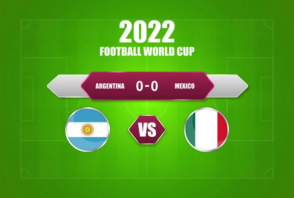 Argentinien Gegen Mexiko Spielbericht — Stockvektor