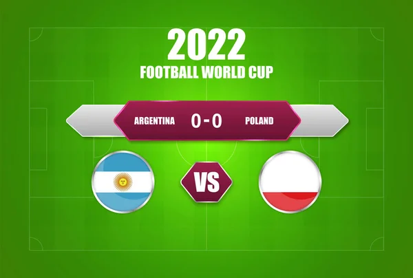 Argentina Poland Match Scoreboard — стоковий вектор
