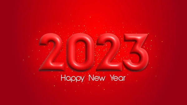 2023カラフルな背景を持つ幸せな新年の挨拶カード — ストックベクタ