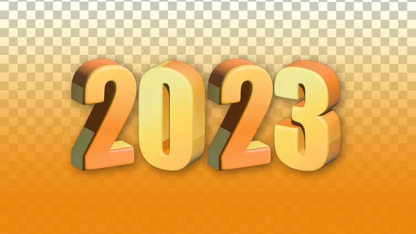 新年快乐2023 3D文字效果 — 图库矢量图片