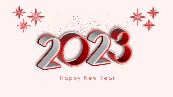 Feliz Año Nuevo 2023 Efecto Texto — Archivo Imágenes Vectoriales