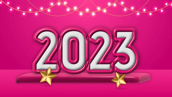 Щасливий Новий Рік 2023 Текстовий Ефект — стоковий вектор