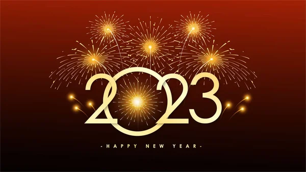 2023 mutlu yeni yıl metin tipografi tasarımı