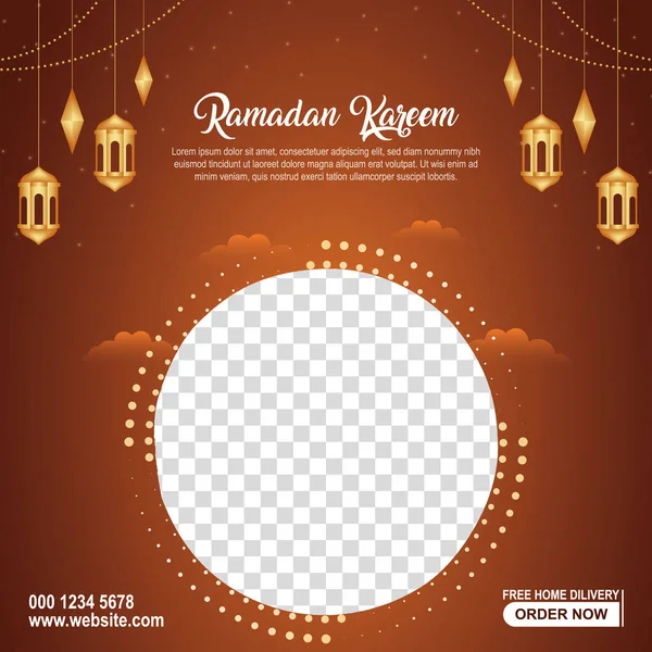Ramadan Special Food Sale Poster Islamic Background — Archivo Imágenes Vectoriales