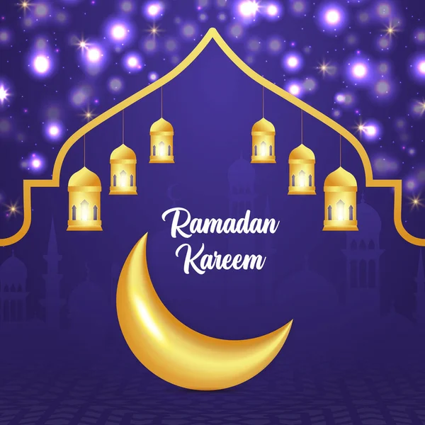Gradient Ramadan Kareem Background — Stok Vektör