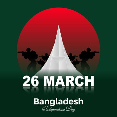 Happy Bangladesh independence day march 26th.National Martyrs' Memorial vector design illustration