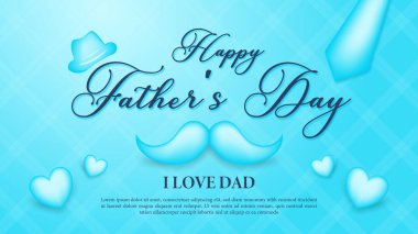 Babalar Günü posteri ya da afiş şablonu