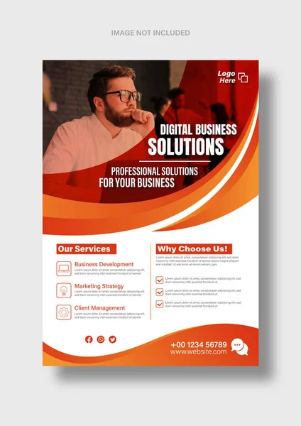 Dijital Pazarlama Ajansı Kurumsal Flyer şablonu.